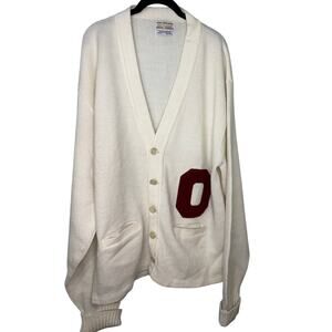 Bristol Collegiate Sweater Cardigan University of Oklahoma Crimson OU XXL VTG